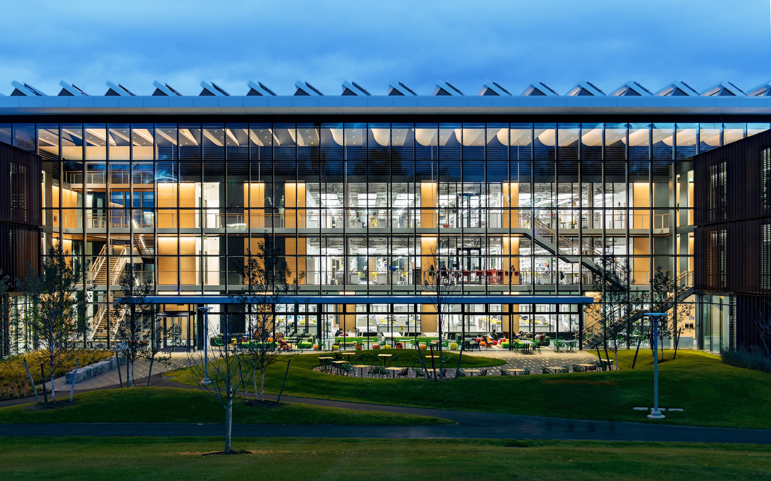 Amherst College New Science Center. Lighting design by Available Light, Inc.